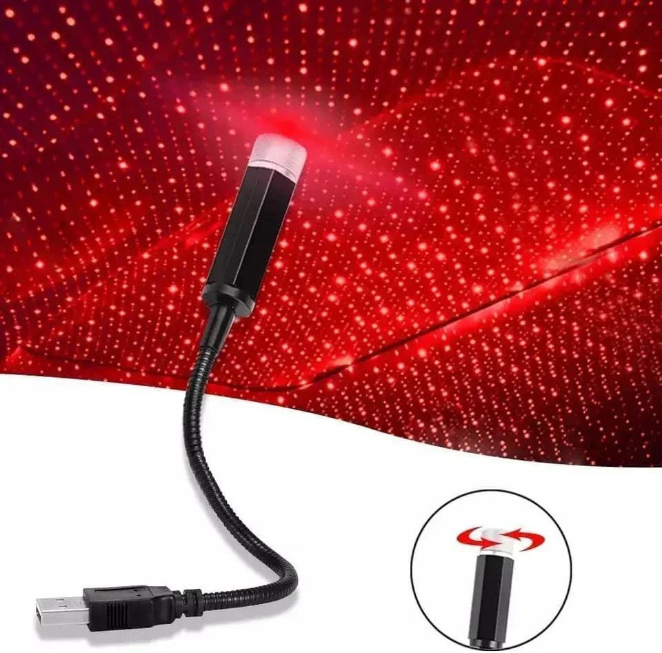 USB Star Projector Night Light Red Color